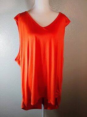 Orange V-Neck Tank Top Size 5x